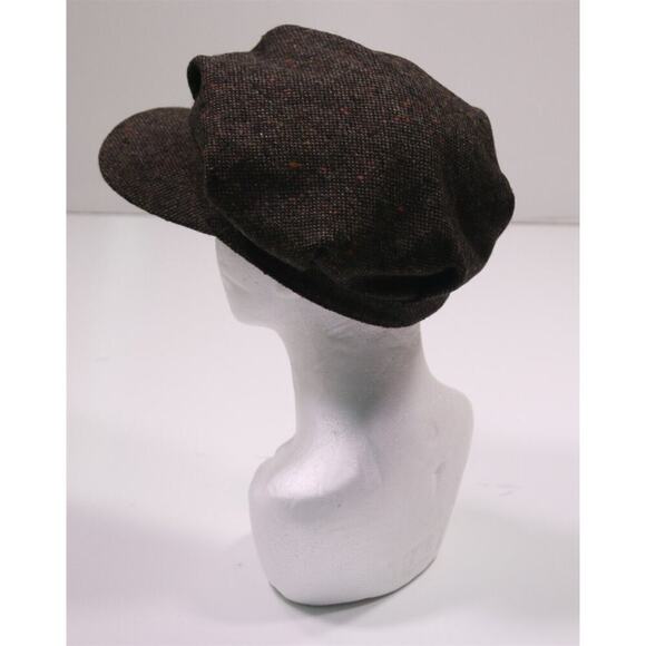Lis Blanc Made to by Fukano Tokyo Brown Donegal Tweed Newsboy Cap Men's Small - Picture 3 of 5